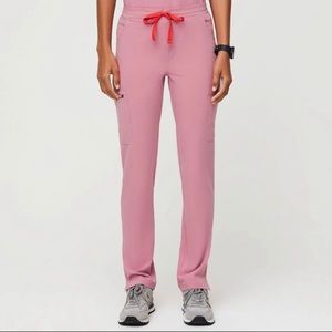 FIGS Yola Petite Skinny Chalk Pink Scrub Pants